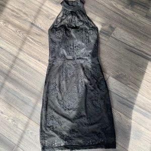 Dress black lace overlay